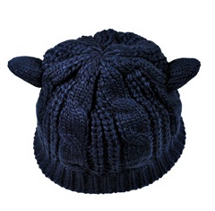 Hand Made 3D Cute Knitted Cat Ear Beanie Cap for Winter - Image 4