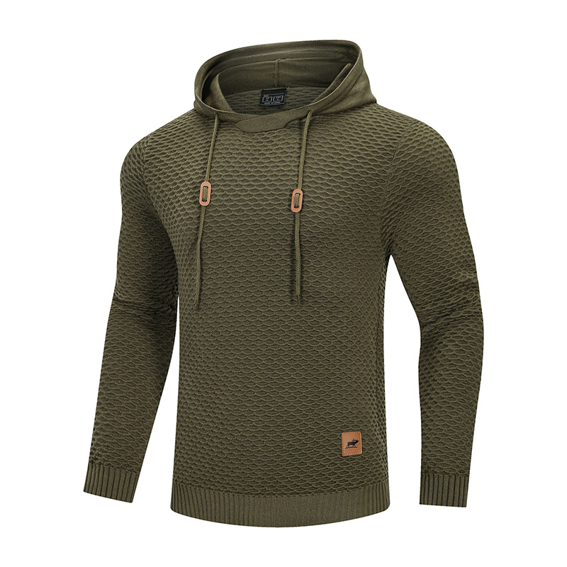 3D Pattern Outdoor Sports Elastic Men Hoodies Solid Color Casual Hoodies - Image 8