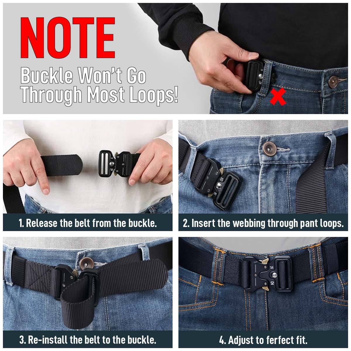 Men Outdoor Multi-function Nylon Military Tactical Adjustable Quick Release Belt - Image 8