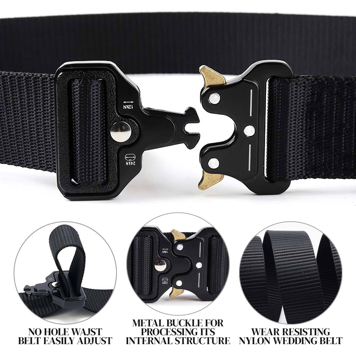 Men Outdoor Multi-function Nylon Military Tactical Adjustable Quick Release Belt - Image 5