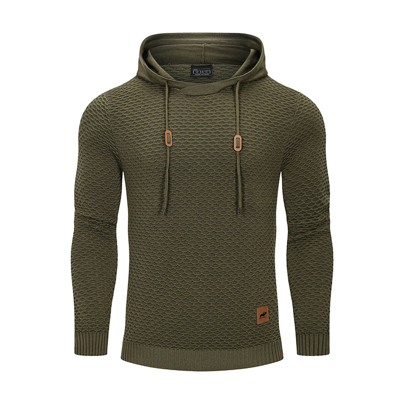 3D Pattern Outdoor Sports Elastic Men Hoodies Solid Color Casual Hoodies - Image 7