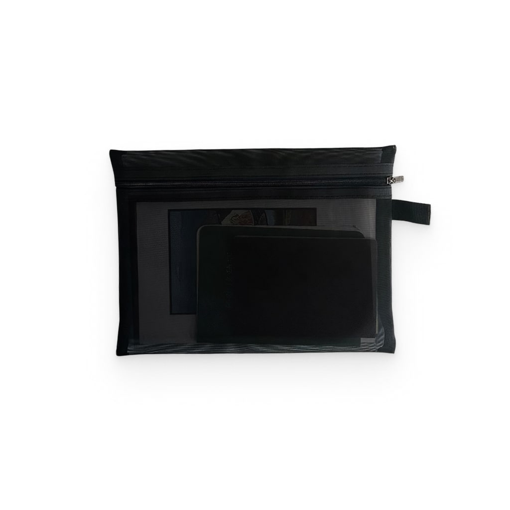 Black Mesh Cosmetic Bag - Image 2