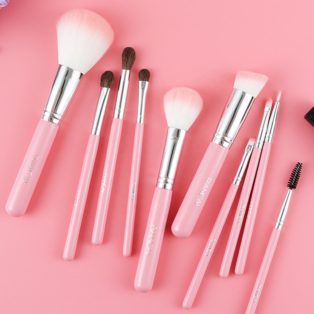 10-Piece Pink Makeup Brush Set - Image 4