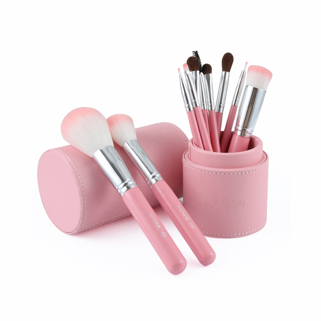 10-Piece Pink Makeup Brush Set - Image 3