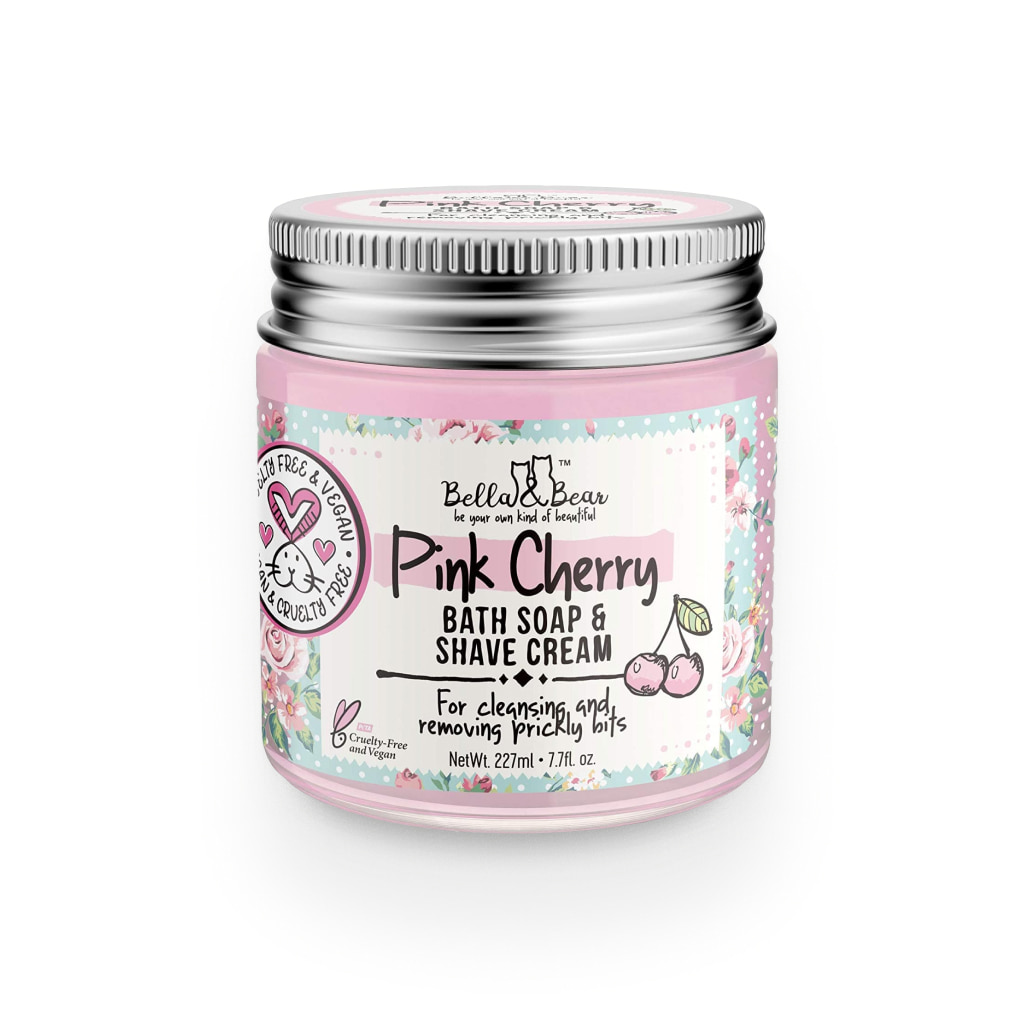 Pink Cherry Whipped Bath Soap & Shave Cream - Image 2
